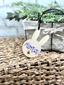 Personalized Easter Tag: Simple Bunny