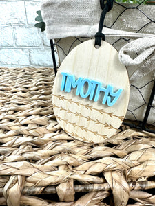 Personalized Easter Tag: Boho Egg