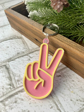Load image into Gallery viewer, Peace Keychain: Acrylic on Acrylic
